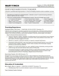 Substitute Teacher Resume Sample Monster Com