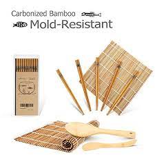 2 Bamboo Sushi Maker Carbonized Rolling Mats For 6 99 Bamboo Sushi Sushi Mat Sushi Rolling Mat