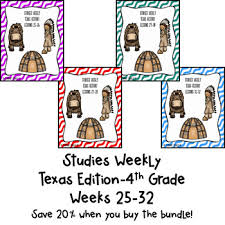 Our teachers love the primary. Studies Weekly Weeks 25 32 Bundle Texas Edition 4th Grade Distance Learning