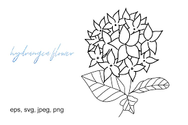 Download Flower Vector Designs Garden Svg Vector Flowers Hydrangea Clipart Line Drawing Black Outline Hydrangea Set Svg Png Dxf Clip Art Art Collectibles Delage Com Br