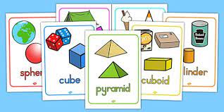 3d Objects Posters With Everyday Examples 3d Shape Posters Shape Posters Shapes Flashcards