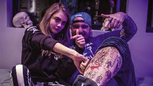 For him, that is bang bang, a lower east side tattoo parlor, where a sleeve of black and gray catholic imagery — jesus, saint peter, the virgin mary — from one of the younger artists on staff took six or seven sessions and cost about $20,000. Cara Delevingne Entertainment Tonight