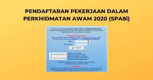 Untuk membuat semakan status permohonan, anda haruslah seorang yang sudah mempunyai akaun berdaftar dengan sistem spa8i. Spa8i Pendaftaran Semakan Status Permohonan Kerja Kerajaan