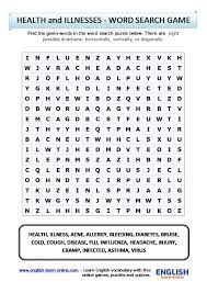 With these 10 sites, you can find free easy crosswords to print, puzzles, and other resources to keep you bus. Health And Illnesses Vocabulary Word Search Puzzle In English