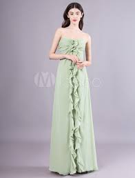 N'hésitez pas à nous renvoyer des photos de vous portant la robe pour profiter de bons d'achats. Robes De Demoiselle D Honneur Vert Sauge Bustier Cherie Volants En Cascade Longue Robe De Soiree Milanoo Com