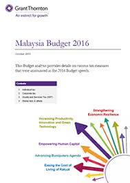 Following the 2016 budget announcement, a new category for tax income relief was announced by the prime minister. Malaysia Budget 2016