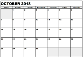 Pin Di Calendar October 2018