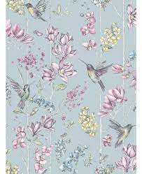 This Stunning Hummingbird Wallpaper Features A Detailed Collection Of Hummingbirds And Flowers In Beautiful Hummingbird Wallpaper Bird Wallpaper Tree Wallpaper