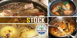 What are the various types of stock and their specific ingredients? Stock Recipe Ingredients Bng Hotel Management Kolkata