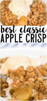 With Just A Few Simple Ingredients You Will Be Enjoying This Delicious Mouth Waterin Easy Apple Crisp Recipe Apple Crisp With Oatmeal Best Apple Crisp Recipe