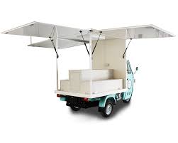 Fashion Truck Piaggio Ape Smart Modemarke Caramelo Milano Verkaufswagen Food Trucks Verkaufsfahrzeuge