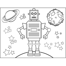 Our entire app has free pages and colors. Robot And Stars Coloring Page Space Coloring Pages Star Coloring Pages Coloring Pages