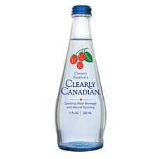 Clearly Canadian Raspberry 11 Oz 12 Glass Bottles Bottle Sparkling Water Flavored Water