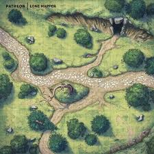 Dead Tree Crossroads 25x25 Roll20 Fantasy Map Dungeon Maps Fantasy Landscape