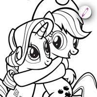 Coloring Page Rarity And Applejack My Little Pony My Little Pony Coloring My Little Pony Little Pony