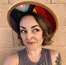 Progressive Pride Flag Hand Painted Wide Brim Hat