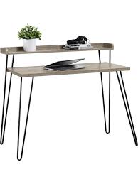Shop now for great prices! Ameriwood Home Haven Retro Desk With Riser Distressed Gray Oak Office Depot