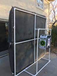 This Is An Archery Target And Backstop I Made Out Of Pvc And An Old Hot Tub Cover Diy Archery Target Traditional Archery Archery Hunting
