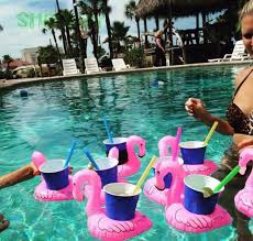 Nuovo Divertente Del Bambino Gonfiabile Giocattoli Di Estate Mini Accessori Per Piscine Red Flamingo Gall Swimming Pool Toys Inflatable Flamingo Flamingo Drink
