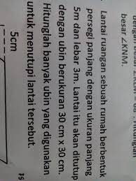 Jika biasanya rumah berbentuk persegi, tampilan rumah ini berbentuk persegi panjang. Lantai Ruangan Sebuah Rumah Berbentuk Persegi Panjang Dengan Ukuran Panjang 5 M Dan 3 M Diubah Ke Brainly Co Id
