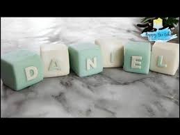 Fondant Baby Name Letter Blocks Tutorial Christening Baby Shower Cake Youtube Baby Shower Cake Decorations Fondant Letters Fondant Baby