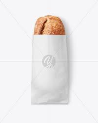 Download Kraft Package With Bread Mockup In Bag Sack Mockups On Yellow Images Object Mockups