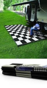 Outdoor Awning Rv Camper Rug Picnic Garden Mat 9 X 12 Reversible Black White Camco Outdoor Mat Camping Rug Camping Mat