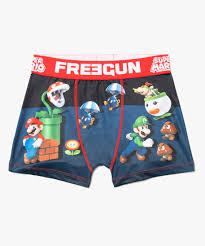 57% coton 38% polyester 5% ela. Boxer Garcon Avec Motifs Super Mario Freegun Gemo