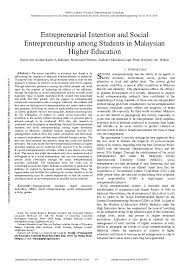 Developement of entrepreneurship in malaysia. Pdf Entrepreneurial Intention And Social Entrepreneurship Among Students In Malaysian Higher Education Norasmah Othman Radin Siti Aishah Radin A Rahman Hariyaty Wahid And Zaidatol Akmaliah Binti Lope Pihie Academia Edu