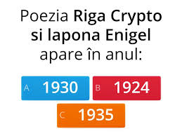In opinia lui g.calinescu, amestecul de regnuri din balada „riga crypto si lapona enigel este de factura romantica si are rol de cunoastere a unui alt univers. Riga Crypto È™i Lapona Enigel De Ion Barbu ParticularitÄƒÈ›i