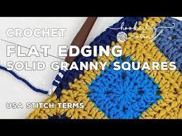 How To Keep Your Solid Granny Squares Crochet Border Flat With No Ruffling Easy Crochet Tip Yout Granny Square Crochet Quick Crochet Projects Quick Crochet