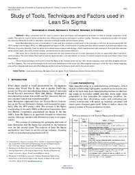 Stationer officy at the e followin addressesg : Pdf Study Of Tools Techniques And Factors Used In Lean Six Sigma Mahmoud A El Sharief And Abdulrakeb Ghaleb Academia Edu