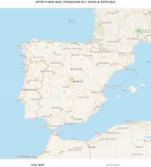 Physical map of spain showing major cities, terrain, national parks, rivers, and surrounding countries with international borders and outline maps. Apple S New Map Expansion 11 Spain Portugal Now In Testing