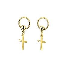 3.3 out of 5 stars with 3 ratings. Dangle Cross Earrings