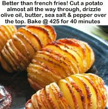 This process tends to give the outside of the spud a crisper skin.2. Pin By Sunshine Mildton On Food Baked Potato Slices Food Food And Drink