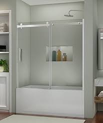 Linea blossom 22 w x 72 h screen frameless fixed glass panel with clearmax technology. Sunny Shower B038 New Frameless Sliding Bathtub Shower Door 60 L X 62 H 5 16 Clear Glass Chrome Finish Stainless Steel Hardware Shower Doors Tools Home Improvement Rayvoltbike Com
