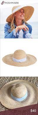 Vineyard Vines Straw Beach Hat W Seersucker Band Beach Hat Straw Hat Beach Seersucker