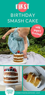 First Birthday Cake Flavor Ideas First Birthday Smash Cake With Yogurt Frosting Recipe Birthday Cake Flavors Healthy Smash Cake Cake Flavors