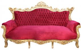 Just imagine these masterpieces in a french country chateau. Casa Padrino Baroque Sofa Master Bordeaux Red Gold Antique Furniture