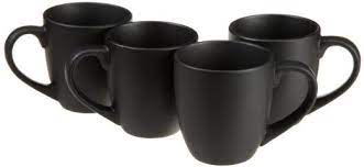 Smilatte m010 matte black porcelain coffee mugs, 12 oz classic ceramic cup with handle for latte cappuccino tea, set of 4. Amazon Com Dii Matte Mug Solid Black Set Of 4 Black Coffee Mug Black Coffee Mug Mugs Black Coffee