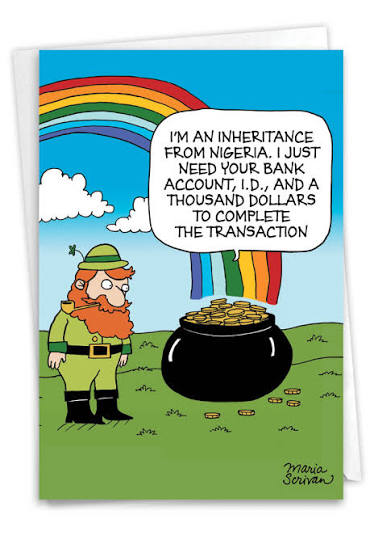 Scam Pot O Gold: Funny St. Patrick's Day Greeting Card