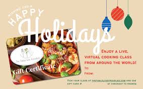 Browse our selection of cash back and discounted home chef meal kits gift cards, and join millions of members who save with raise. Virtual Cooking Class Gift Cards The Table Less Traveled