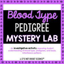 D is the real answer, but there are other possibilities. Blood Type Pedigree Mystery Lab Activity By It S Not Rocket Science