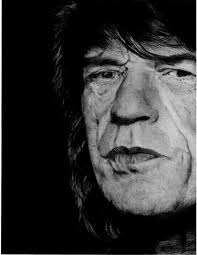 Graphite pencil sketches of Frank Zappa.