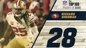 28 Richard Sherman Cb 49ers Top 100 Nfl Players Of 2020 Youtube Travis kelce of the kansas city chiefs carries the ball after a catch against the atlanta falcons.