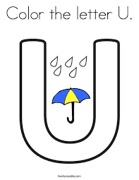 Color The Letter U Coloring Page Coloring Pages Lettering Flag Coloring Pages