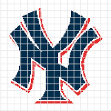 New York Yankees Chart Graph And Row By Row Written Instructions