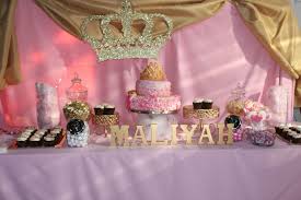 Candy Buffet Pink Gold And White Baby Shower Royalty Theme Royalty Baby Shower Theme Royalty Baby Shower Baby Shower Princess