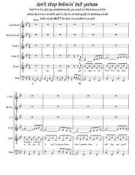 Don t stop believin lyrics. Don T Stop Believin But Yeehaw Sheet Music For Violin Vocals Guitar Bass Rock Band Musescore Com
