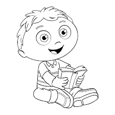 Teach your child how to identify colors and numbers and stay within the lines. Super Why Coloring Page Coloring Library